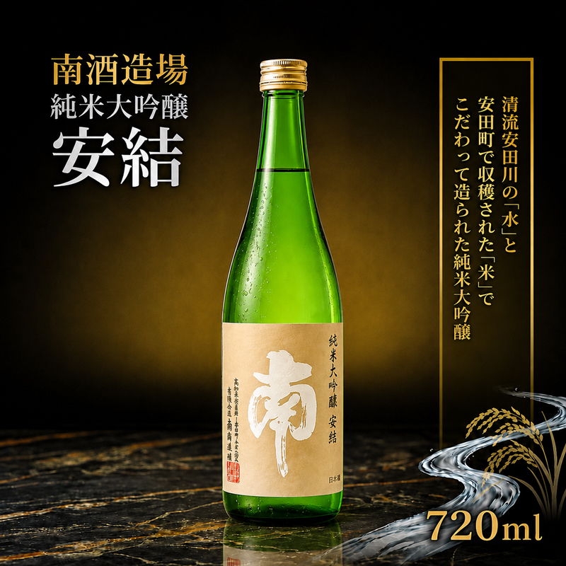 純米大吟醸｢安結(あゆ)｣日本酒 純米大吟醸 安結 あゆ 720ml 南酒造場 南酒造 南 蔵元直送 プレミアム 高評価 土佐 老舗 酒蔵 地酒 酒 贅沢 晩酌 食事 熱燗 ぬる燗 冷酒 MN0005