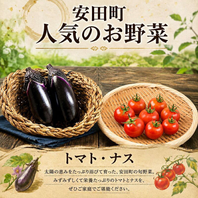おいしいもの 詰め合わせ 生パスタ 野菜 やさい 果物 フルーツ 米 調味料 スイーツ パスタ 生パスタ 干物 魚 魚介 魚貝 お菓子 スイーツ 加工品 茄子 ナス とまと 安田町 TR0010