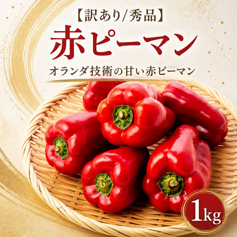 【訳あり/秀品】 赤ピーマン 1kg 1キロ ふるさと納税野菜 野菜 やさい ピーマン ピマン レシピ 熟成 完熟 サラダ 彩り 青椒 甘唐辛子 KN0001