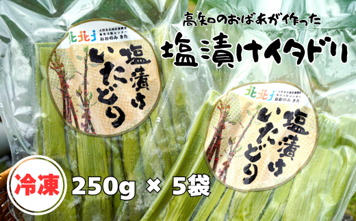 冷凍 塩漬け イタドリ 250g×5袋