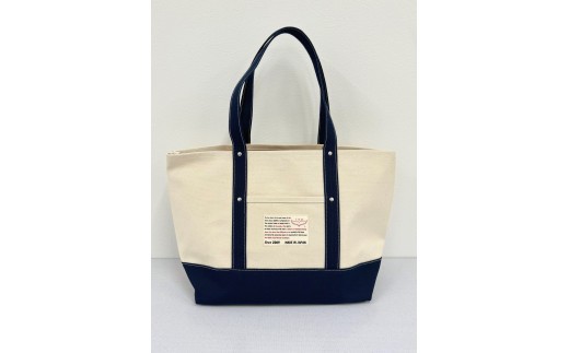 帆布 トートバッグ ホワイト ネイビー トート
