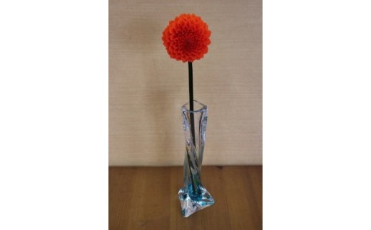 プリザーブドフラワー ダリア 一輪挿し 【kiroroan】 花瓶 クリアケース 付き フラワー 花 ギフト プレゼント プチギフト 贈り物 贈答用 お祝い お礼 誕生日 母の日 敬老の日 お祝い 高