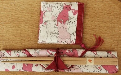 さくら箸 箸 箸袋 セット 名入れ はし 猫 ねこ