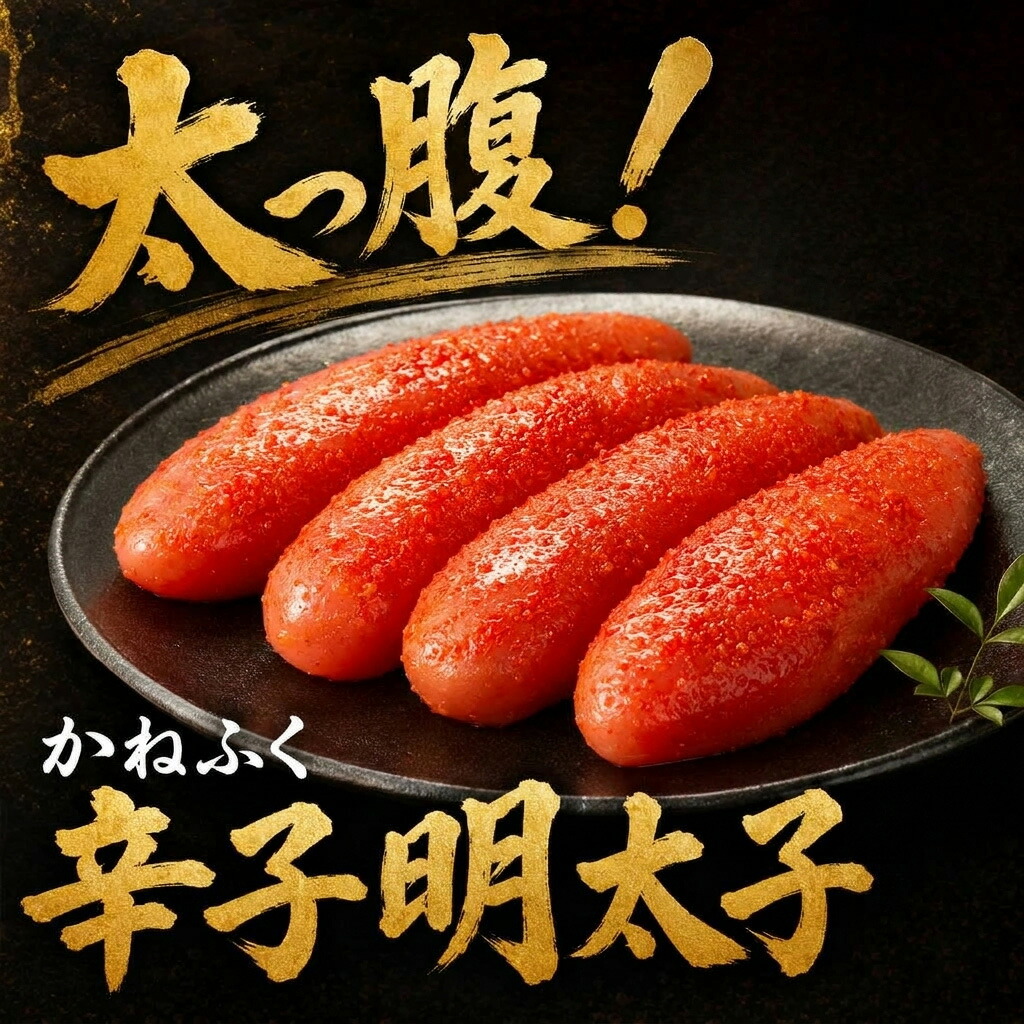 太腹！かねふく辛子明太子(一本物・約360g×2) [M957-1]