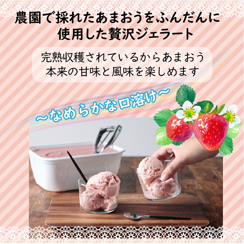 〈SoiL〉いちご農園自家製 あまおう ジェラート 2L入り [M588] アイス シャーベット 限定 苺 イチゴ ブランド ストロベリー 福岡 人気 フルーツ 果物 くだもの