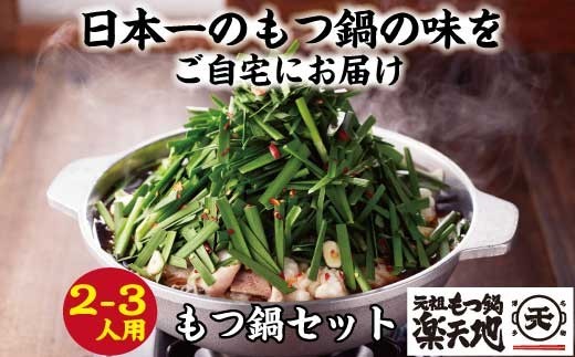 元祖もつ鍋楽天地【冷凍】元祖もつ鍋2～3人前用セット