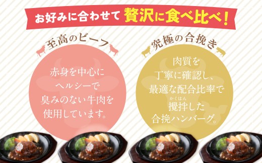 【累計510万個突破!】どっちのハンバーグ!? 選べる!デミグラスソース 6~20個セット(ビーフ各20個/ビーフ・合挽 各10個/各3個) ハンバーグ はんばーぐ hannba-gu 牛肉 合挽き