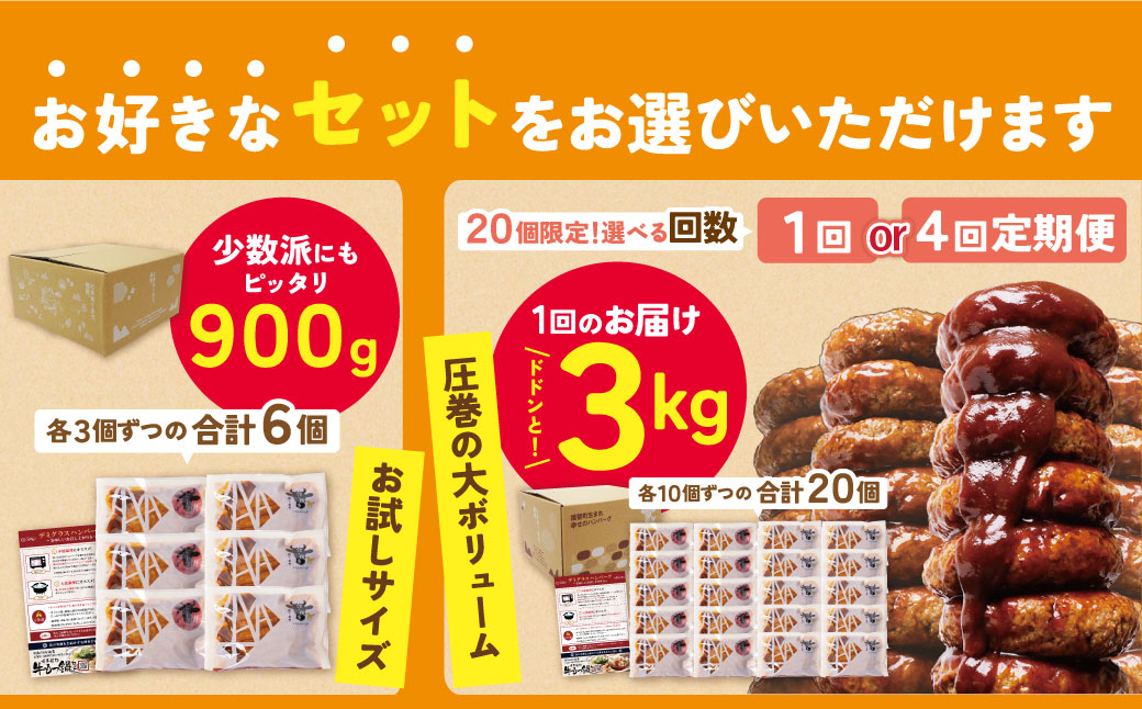 【累計510万個突破!】どっちのハンバーグ!? 選べる!デミグラスソース 6~20個セット(ビーフ各20個/ビーフ・合挽 各10個/各3個) ハンバーグ はんばーぐ hannba-gu 牛肉 合挽き