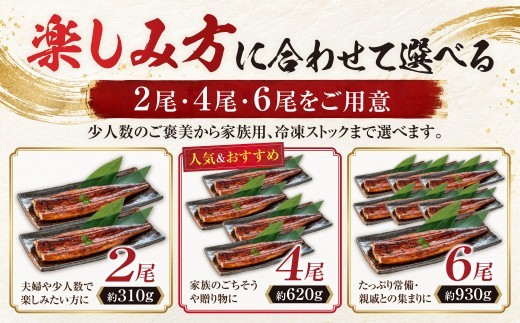 【累計30万尾突破！】選べる！ 有頭 無頭 国産うなぎ 2尾～6尾（計310g～930g以上） タレ 山椒付 鹿児島県産 宮崎県産 熊本県産 うなぎ うなぎ蒲焼 国産 人気 鰻 ウナギ unagi