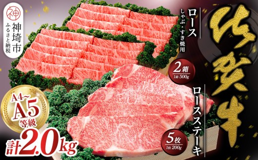 佐賀牛 ロースステーキ200g×5枚とロースしゃぶ