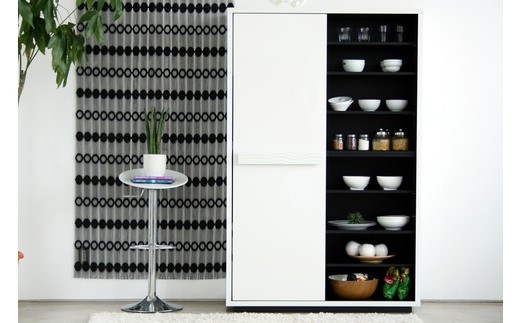 シュール 120キッチンボード【キッチンカウンター キッチンボード 食器棚 収納 組立設置付 梱包材引き取り ホワイト 日本製】(H062458)