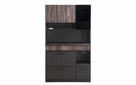 RESE 105KB A(ガラス上台・引出下台) 【キッチンボード レンジ 食器棚 食器 キッチン 家具 国産 収納 台所収納 完成品】(H060645)