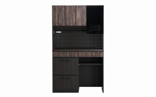 RESE 105KB B(ガラス上台・ダスト下台) 【キッチンボード レンジ 食器棚 食器 キッチン 家具 国産 収納 台所収納 完成品】(H060646)