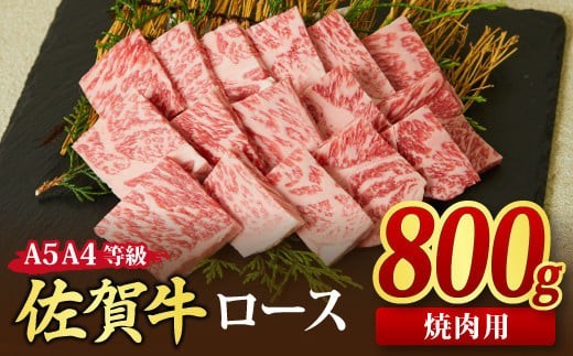 【スピード発送】佐賀牛 ロース 焼肉用 800g A5 A4 【希少 国産和牛 牛肉 肉 牛 焼肉 リブロース】(H085129)