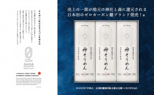 神の白糸「神そうめん」6袋入【神埼そうめん 素麺 SDGs 佐賀県産 夏 ギフト お中元 贈り物 乾麺 保存食 井上製麺】(H057133)