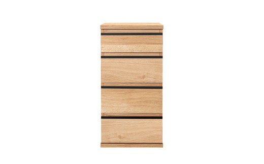 ムルート 40 スリムチェスト NA【ナチュラル 完成品 薄型 スリム収納 引出収納 省スペース】(H062390)
