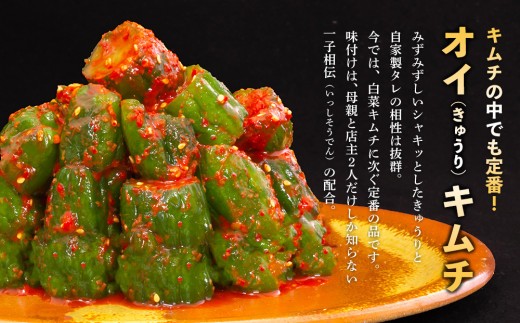 【10カ月定期便】【一子相伝】秘伝のオイ(きゅうり)キムチ 200g×4パック【本場の味 秘伝の味 焼肉 ご飯のお供 韓国 おつまみ 漬物 ピリ辛】(H104129)