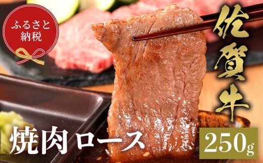 【和牛セレブ】佐賀牛 焼肉ロース 250g【肉 ブランド牛 和牛 牛肉 ふるさと納税】(H113104)