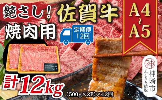 牛肉 ロース 12か月定期便 艶さし A4~A5
