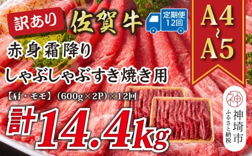 訳あり 佐賀牛赤身霜降りしゃぶしゃぶすき焼き用