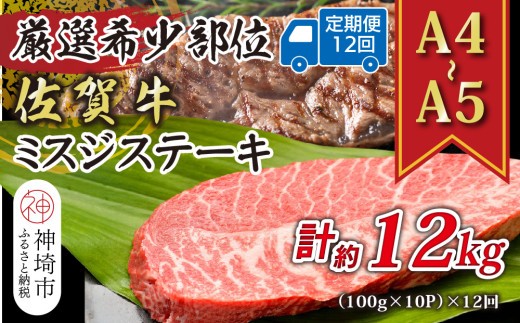佐賀牛ミスジステーキ 約1kg