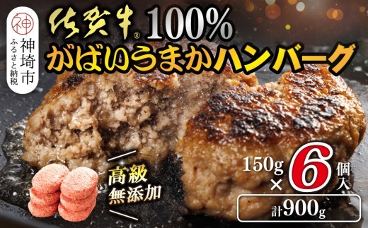 佐賀牛100%がばいうまかハンバーグ 150g×6個