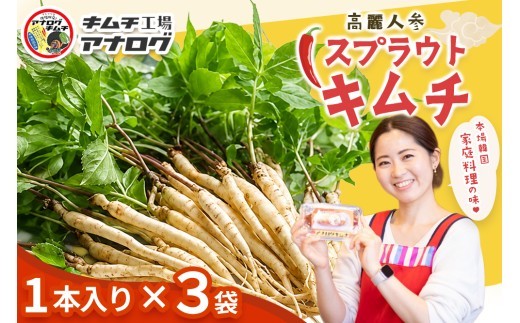 熟成秘伝の高麗人参スプラウトキムチ 1本入り×3袋