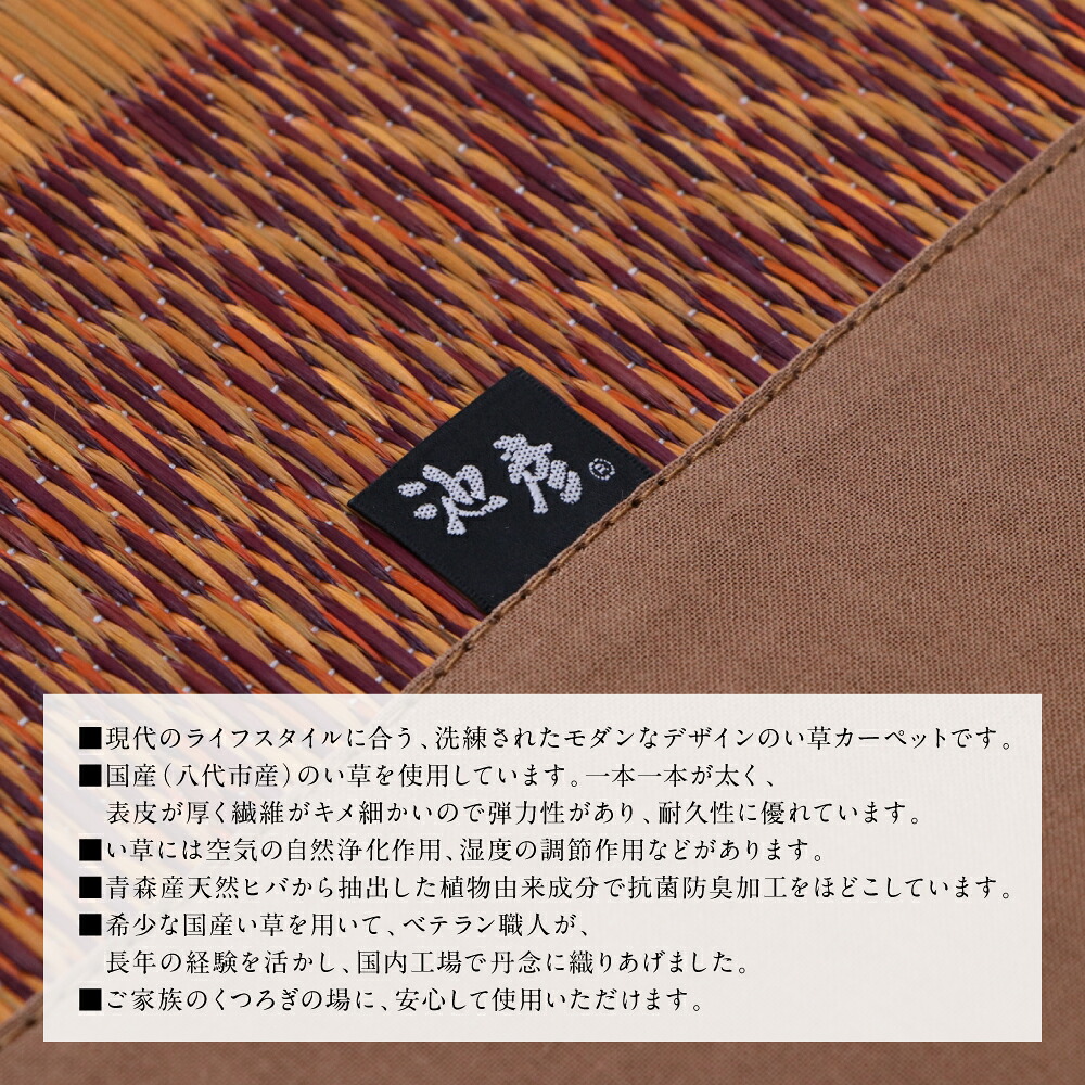 【選べるサイズ(全6サイズ)・カラー(全2色)】熊本県八代市産のい草を使って織り上げたラグ『DXランクス』 国産 イグサ 茣蓙 ござ ラグ カーペット 絨毯 マット 織物 敷き物 インテリア
