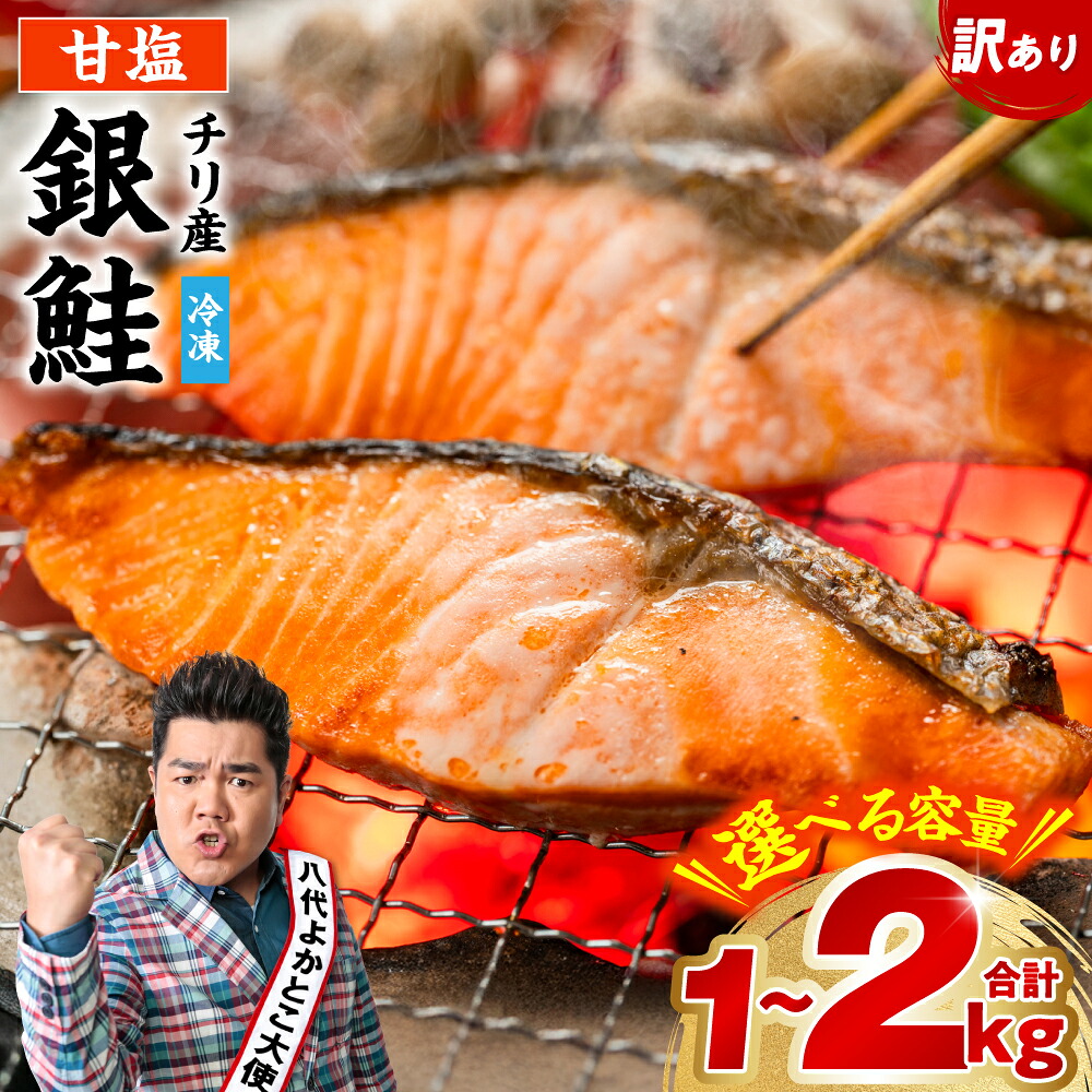 【選べる内容量】【訳あり】 銀鮭 切り身 たっぷり合計 1kg〜2kg (鮭 塩鮭 サケ サーモン 甘塩 切身 切り身 大容量 人気の鮭 カマ 希少 魚 鮮魚 冷凍)
