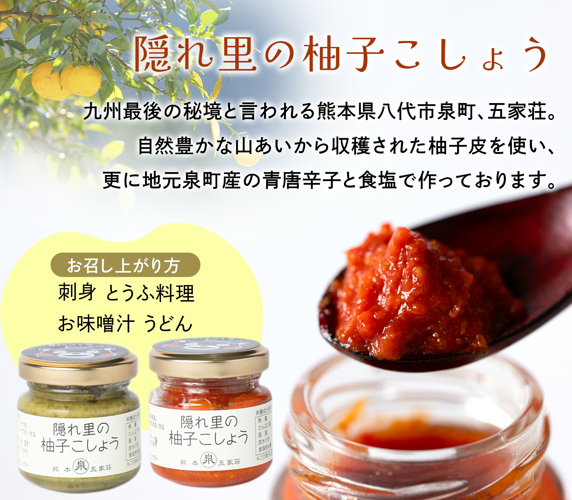 いずみ調味料セット（柚子こしょう 青唐辛子にんにく ゆずポン酢など）
