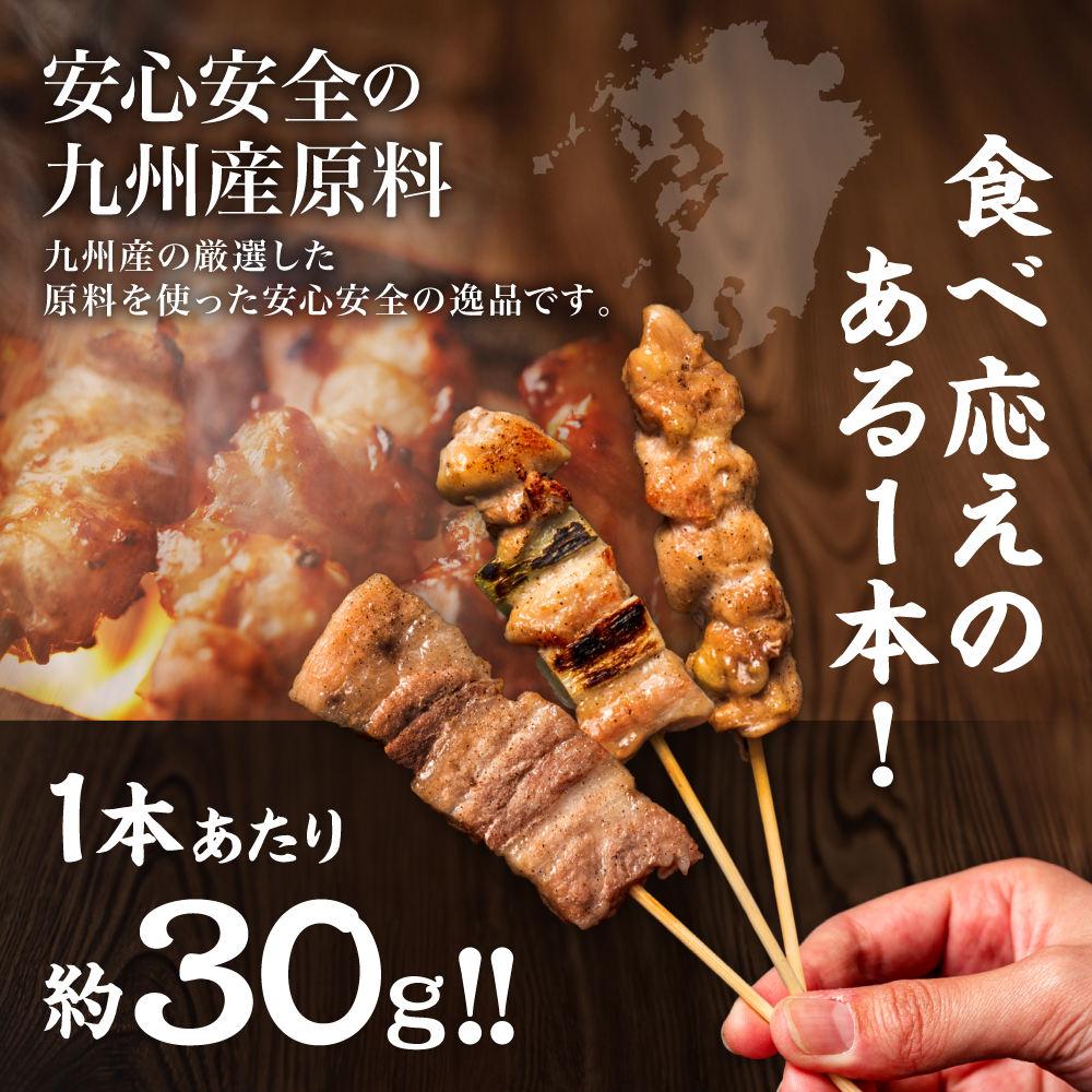 九州産 焼き鳥 セット 50本 やきとり BBQ 惣菜 小分け バラエティー 国産 簡単 調理 おつまみ 詰め合わせ 冷凍