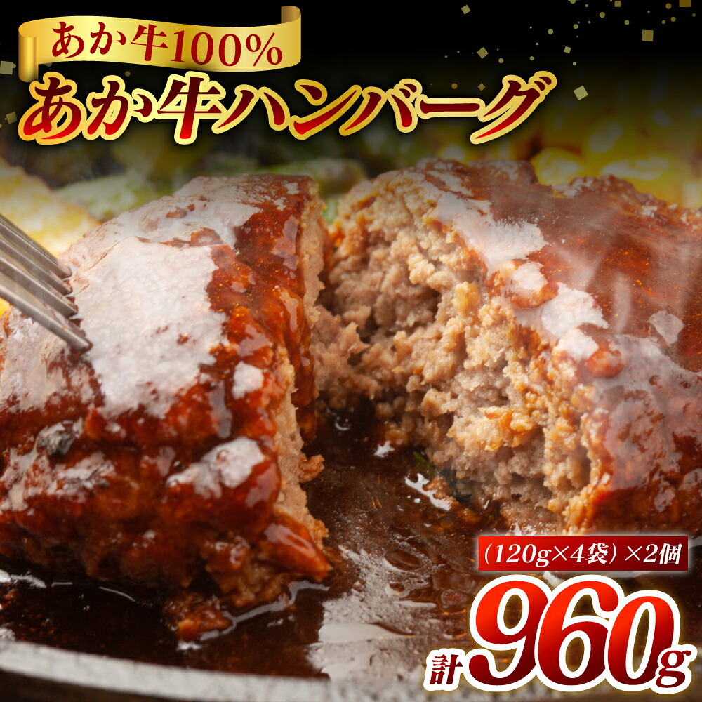 熊本県産 あか牛ハンバーグ 960g (120g×8個)