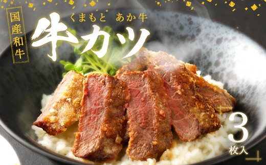 大 くまもとあか牛 牛カツ 100g×3枚