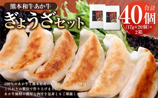 熊本和牛 あか牛 ぎょうざセット 熊本あか牛餃子20個入り×2…