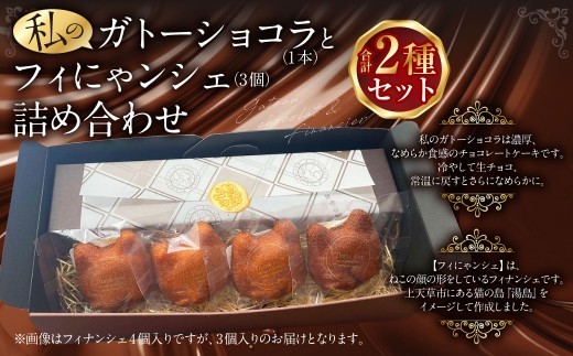 < R8年熊本地震復興支援 >まるで生チョコ!? 私のガトーショコラとフィにゃンシェ 詰め合わせ ガトーショコラ チョコ チョコケーキ フィナンシェ ケーキ スイーツ セット 詰め合わせ 小麦粉不使用