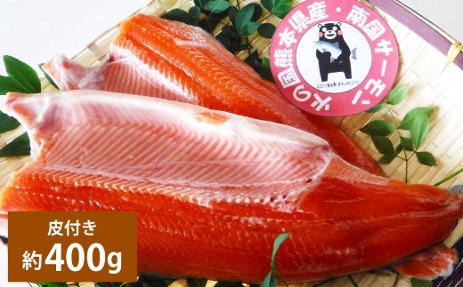 < R8年熊本地震復興支援 >南国サーモン 約400g 皮付き 200g×2個 サーモン 鮭 サケ さけ 刺身 焼き鮭 魚 魚介 冷蔵 熊本県 上天草市 【2027年3月上旬~4月下旬迄発送予定】