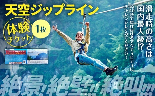 天空ジップライン体験チケット 1枚