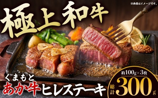 【希少和牛】 あか牛 ヒレステーキ 約100g 3枚 約300g ひれすてーき ヒレ ひれ ステーキ すてーき 赤牛 あか牛 あか牛ヒレ あか牛ステーキ ヒレ肉 フィレ 牛ヒレ ヒレステーキセット