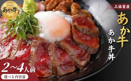【三協畜産】【選べる内容量】熊本名物あか牛丼セット 2人前 または 4人前 あか牛 赤牛 牛肉 あか牛 あか牛丼 国産 簡単 お取り寄せ 冷凍 お土産 ギフト 贈り物 贈答用 豪華 セット ご当地