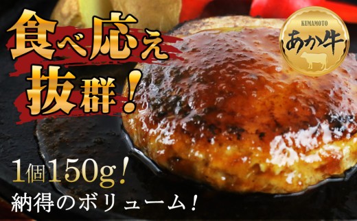 【定期便全6回】【希少和牛】あか牛 ハンバーグ 約150g 10個 約1500g 約1.5㎏ 6回 約9000g 約9kg 冷凍ハンバーグ はんばーぐ 焼くだけハンバーグ 肥後 肥後の赤牛 赤牛