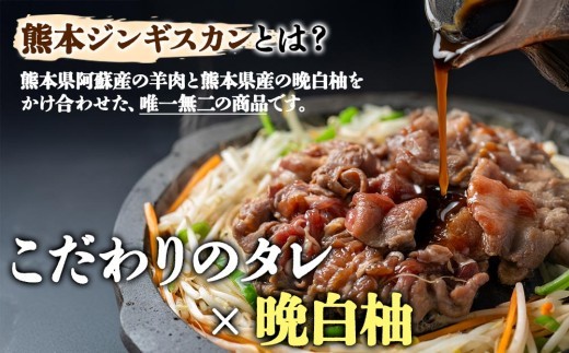 阿蘇地域で生産した貴重な国産羊肉のジンギスカン！　　国産羊肉 ジンギスカン 熊本特産 晩白柚風味  羊肉レシピ 簡単調理 焼くだけ 本格ジンギスカン  熊本グルメ ご当地グルメ 特製漬け込み