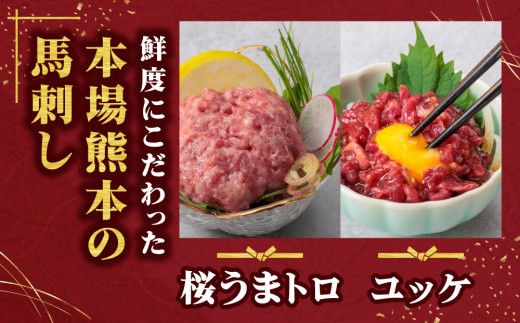 【小分け】5種 馬刺し セット 計340g 馬刺しセット 馬刺し ばさし basashi 馬肉 ユッケ ゆっけ ユッケ馬刺し 霜降り 霜降 大トロ トロ ロース 赤身 赤身馬刺し 赤身スライス 馬刺し