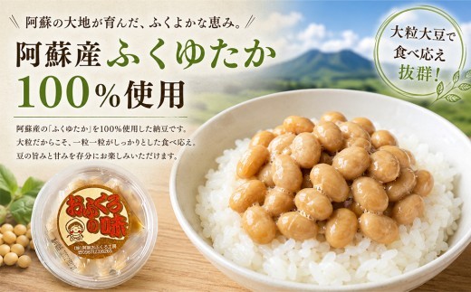 【選べる回数】阿蘇産大豆100％ 納豆（30g×30個入り）×1回・3回・6回 手作り「おふくろの味」阿蘇 納豆 大粒 大粒大豆 健康 健康志向 美容 美活 イソフラボン ふくゆたか たれ付 手作り