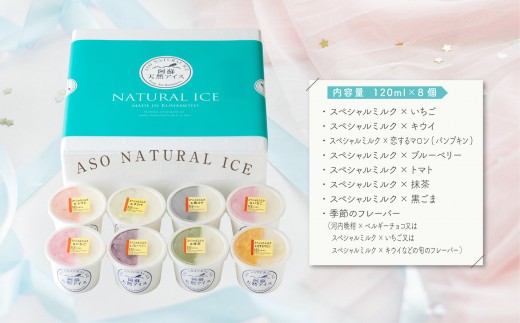 【阿蘇天然アイス】 ジェラート セット ハーフ＆ハーフ 8個 じぇらーと アイスクリーム あいすくりーむ アイス あいす ジェラートセット ジェラート詰め合わせ アイスクリームセット