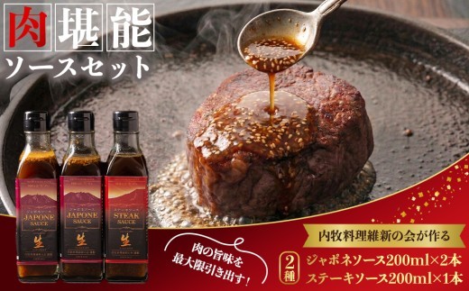 内牧料理維新の会が作る、肉ソース2種セット お取り寄せ ギフト 贈答用 ふるさと納税 オリジナルソース おいしい おもてなし 人気 贅沢 BBQ 簡単 かけるだけ プレゼント