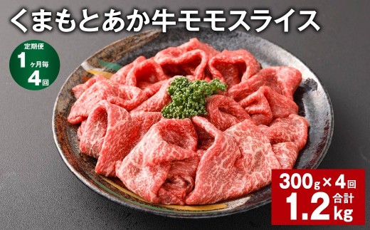 くまもとあか牛モモスライス 計約1.2kg 約300g×4回