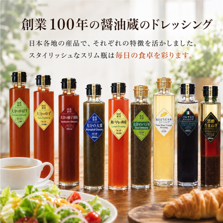 【蔵工房】産直素材プレミアムドレッシング 9種 (200ml×9本)