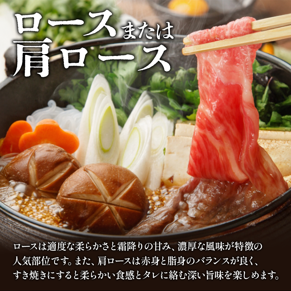 宮崎県産 黒牛 すき焼き 赤身 牛肉 すき焼き肉 500g ロース 肩ロース すきやき 肉 牛