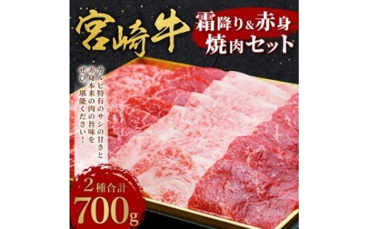 【史上初!和牛オリンピック4連覇!】宮崎牛 切り落とし 霜降り & 赤身 焼肉セット 700g カルビ モモ ウデ 赤身 国産牛 牛肉 お肉 冷凍 焼肉 焼き肉 BBQ バーベキュー 鉄板