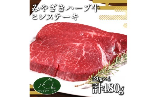 ヒレ ステーキ 宮崎 ハーブ牛 480g